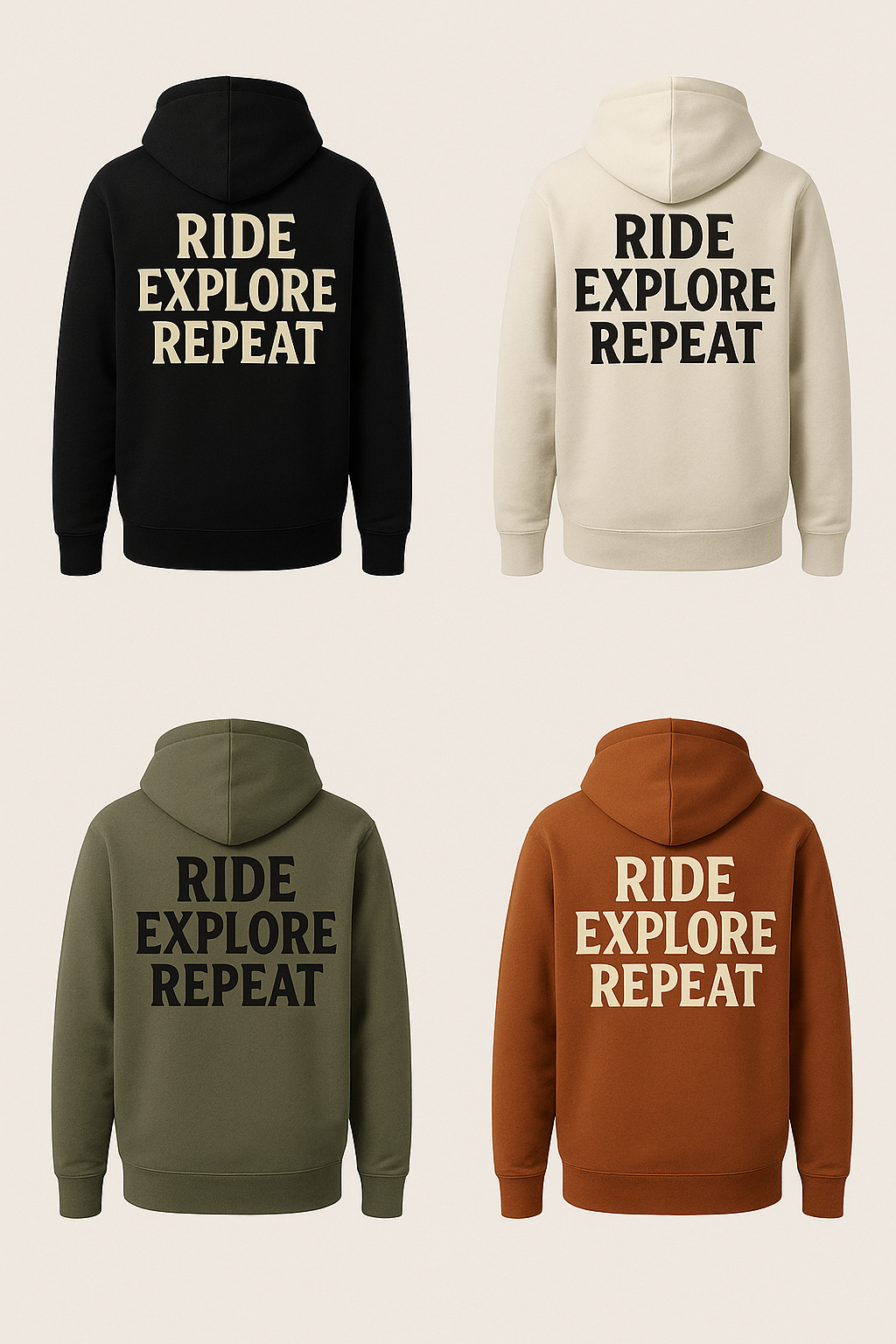 Hoodie « Ride Explore Repeat »